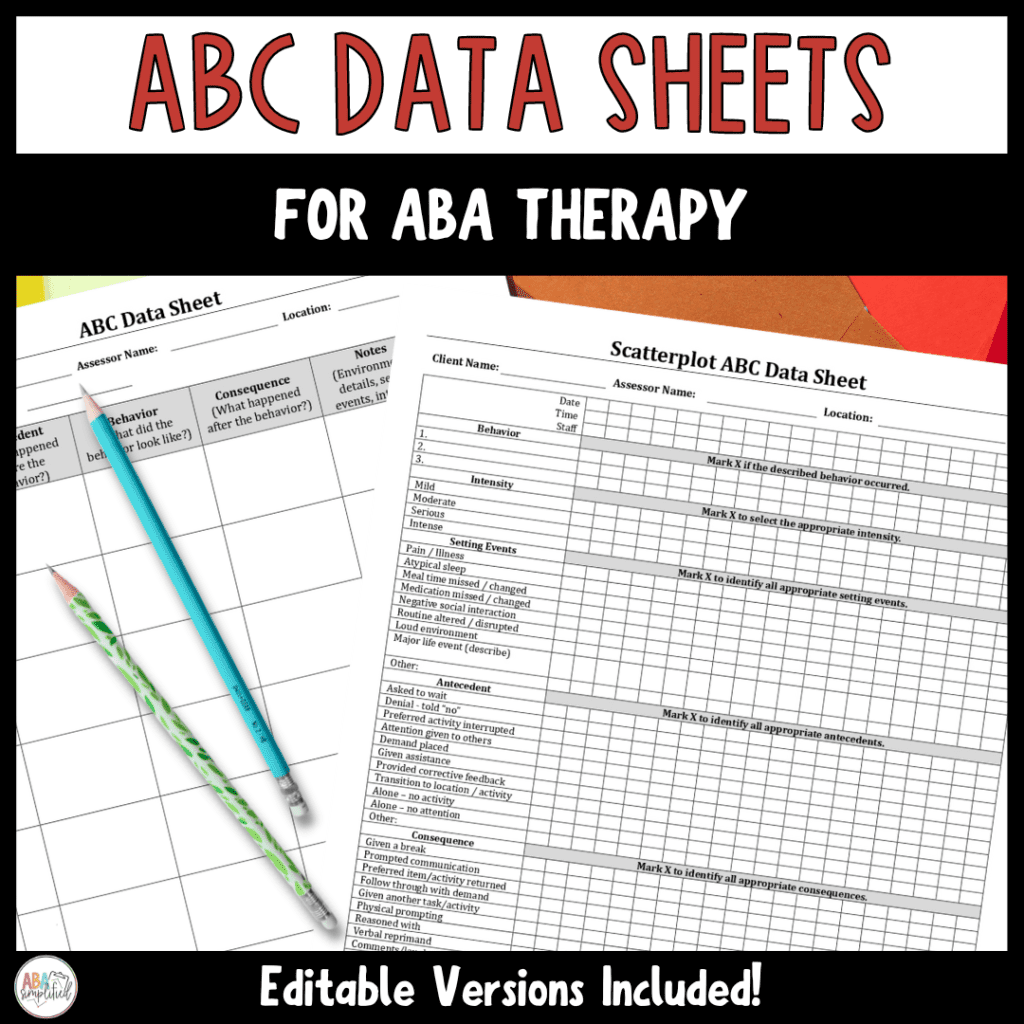 printable abc data sheets