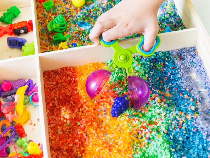 sensory bin for automatic behavior applied behavior analysis